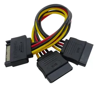 CABLE GENÉRICO SATA MACHO A 2 HEMBRAS CORRIENTE, vista 2